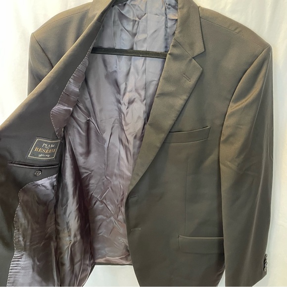 Jos. A. Bank Reserve Reda Italian 100% Wool Super 110’s Black Blazer Size 44S - Picture 5 of 16